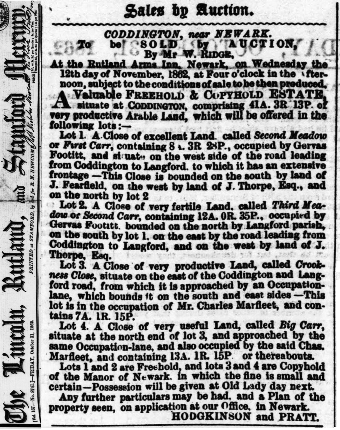 1862_-_sale_of_Gervas_FOOTITT_farm_in_Coddington_-_Stamford_Mercury_-_31_Oct_1862-2.jpg